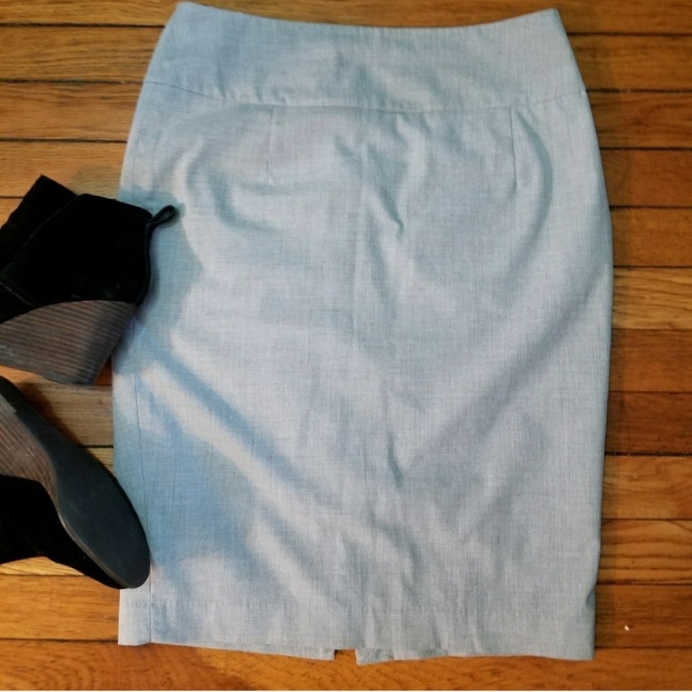 Missimo Heather Grey Stretch Pencil Skirt
